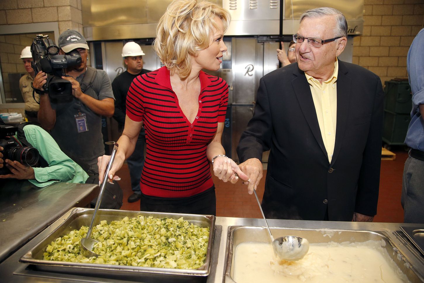 Pamela Anderson, Joe Arpaio prepare to serve inmates